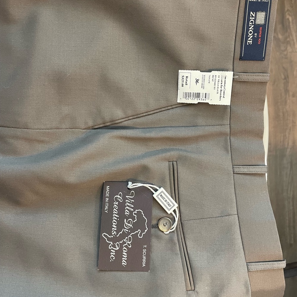 8 Pair Brand New not tailored made in Italy wool dress slacks assorted colors.